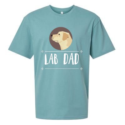 Lab Dad Yellow Labrador Retriever Dog Gift Sueded Cloud Jersey T-Shirt