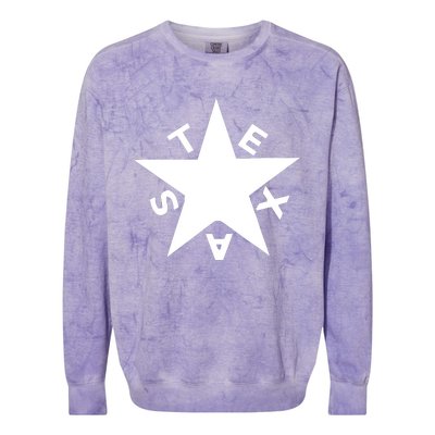 Lorenzo De Zavala Flag Texas Colorblast Crewneck Sweatshirt