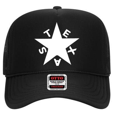 Lorenzo De Zavala Flag Texas High Crown Mesh Back Trucker Hat