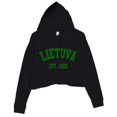 Lietuva Est 1009 Lietuva Got Game By Lithuania Strong Crop Fleece Hoodie