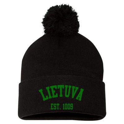 Lietuva Est 1009 Lietuva Got Game By Lithuania Strong Pom Pom 12in Knit Beanie