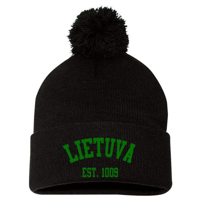 Lietuva Est 1009 Lietuva Got Game By Lithuania Strong Pom Pom 12in Knit Beanie