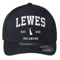 Lewes Est 1631 Delaware De Vintage Athletic Sports Design Flexfit Unipanel Trucker Cap