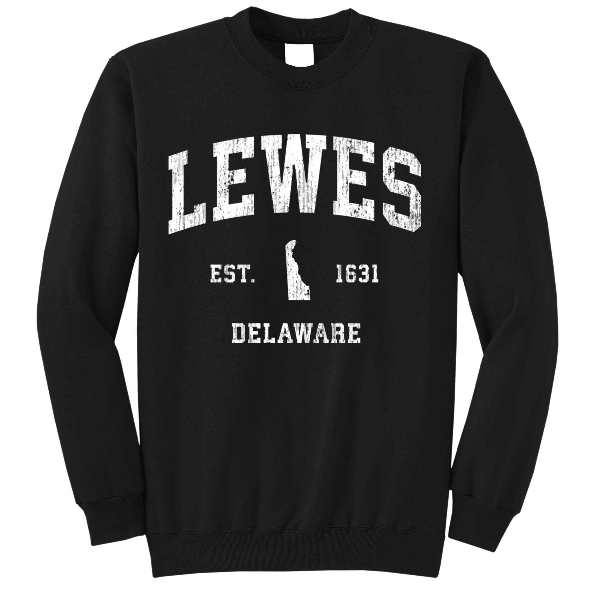 Lewes Est 1631 Delaware De Vintage Athletic Sports Design Sweatshirt