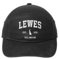 Lewes Est 1631 Delaware De Vintage Athletic Sports Design 7-Panel Snapback Hat