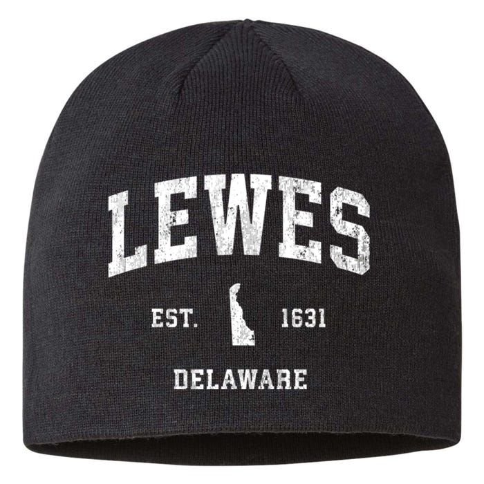 Lewes Est 1631 Delaware De Vintage Athletic Sports Design Sustainable Beanie