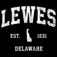 Lewes Est 1631 Delaware De Vintage Athletic Sports Design Baby Bodysuit
