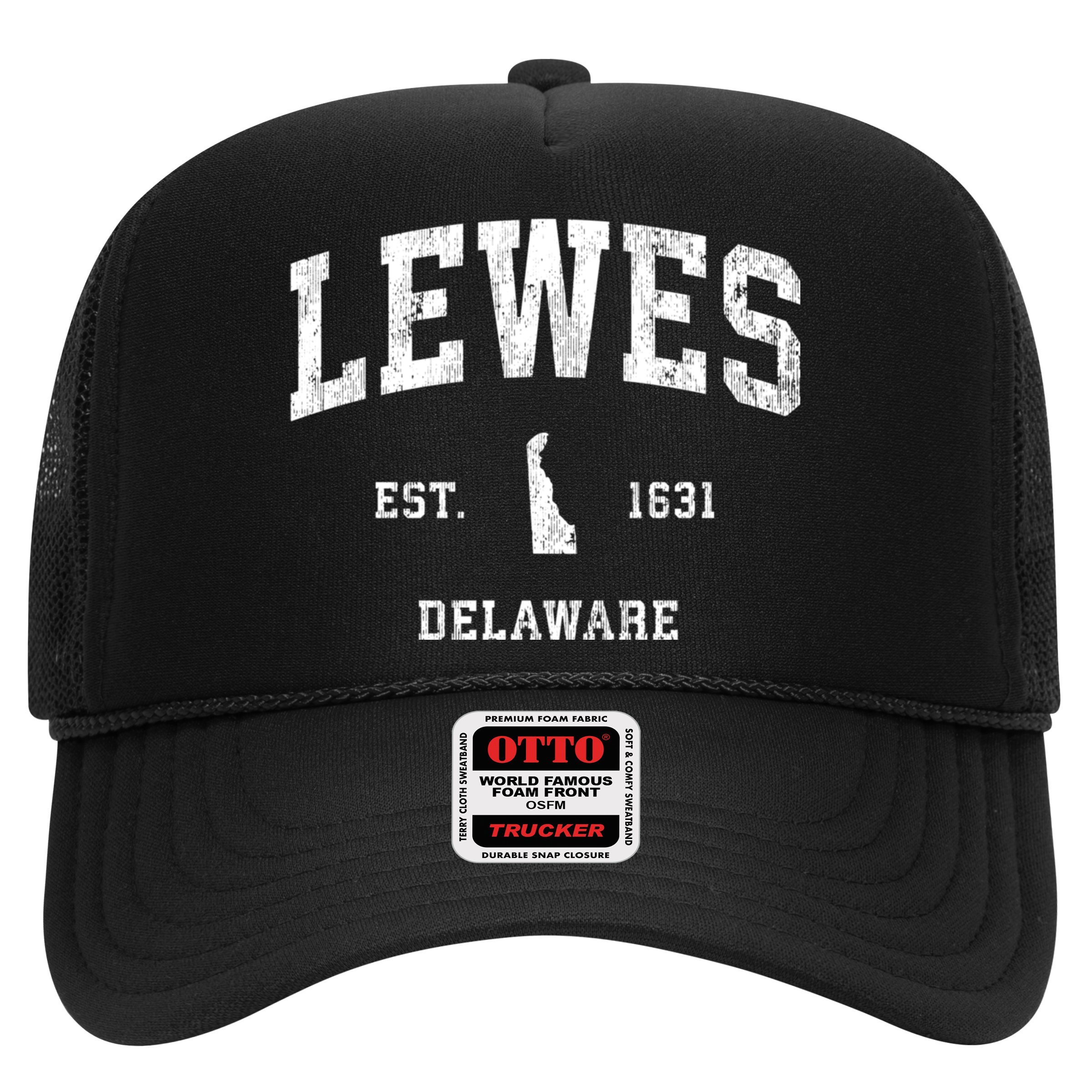 Lewes Est 1631 Delaware De Vintage Athletic Sports Design Hat