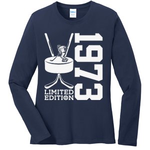 LIMITED EDITION 1973 ICE HOCKEY 50TH BIRTHDAY Ladies Long Sleeve Shirt