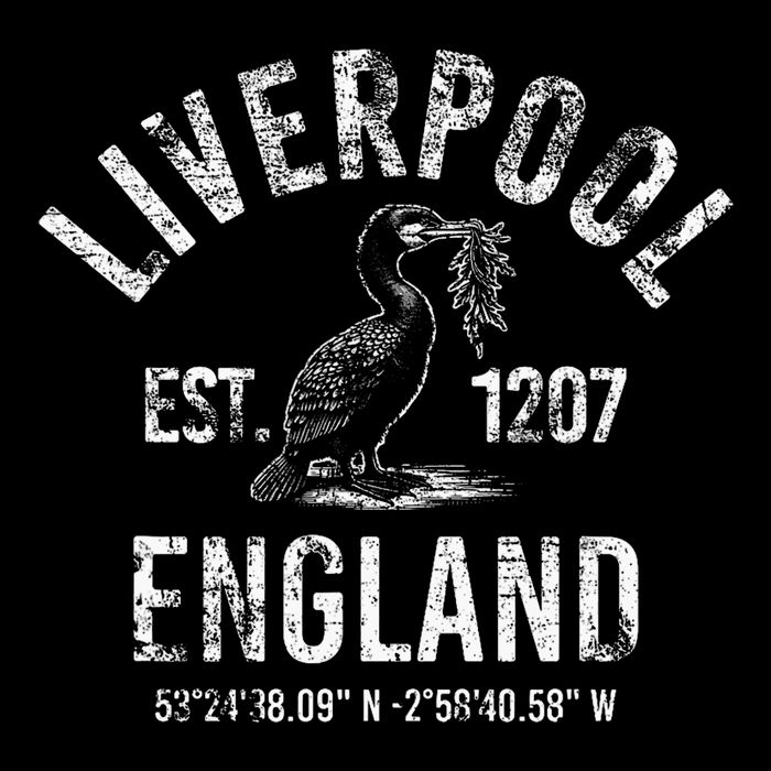 Liverpool England 1207 With Coordinates White Distressed City Backpack