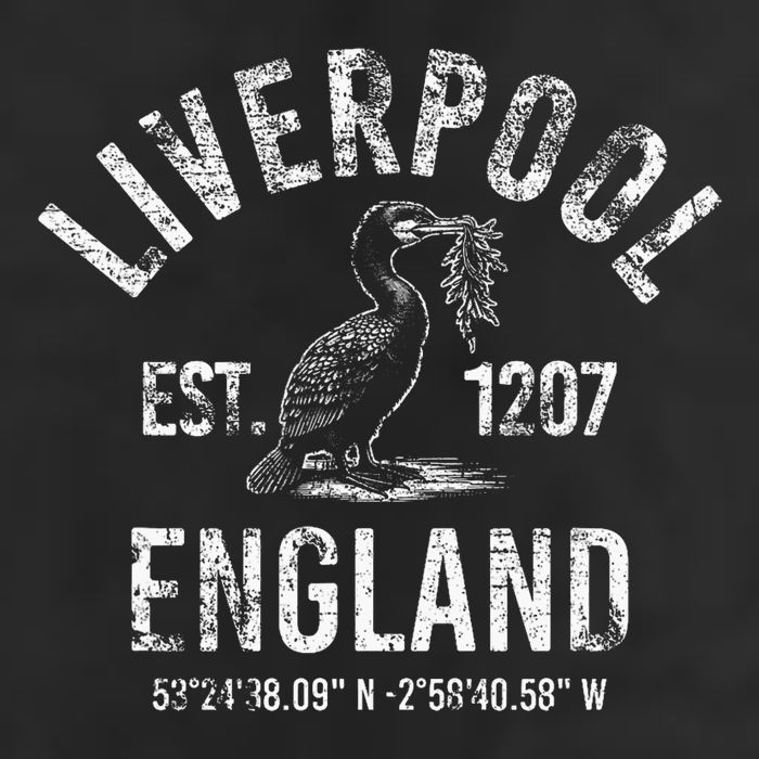 Liverpool England 1207 With Coordinates White Distressed Golf Towel
