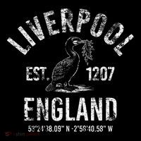 Liverpool England 1207 With Coordinates White Distressed Wool Snapback Cap