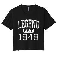 Legend Established 1949 Vintage Style Born 1949 Birthday Women's Crop Top Tee