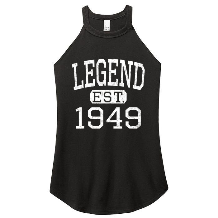 Legend Established 1949 Vintage Style Born 1949 Birthday Women's Perfect Tri Rocker Tank