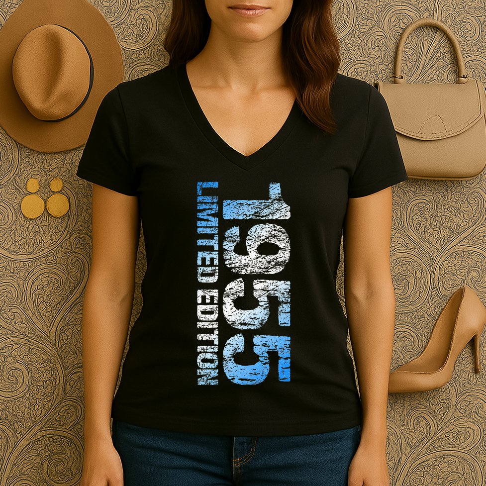 Limited Edition 1955 68th Birthday Born 1955 Women's V-Neck T-Shirt