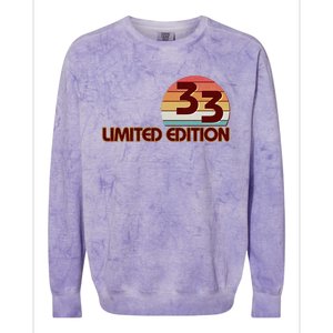 Limited Edition 1933 Retro Sun 90th Birthday Colorblast Crewneck Sweatshirt