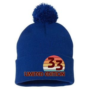 Limited Edition 1933 Retro Sun 90th Birthday Pom Pom 12in Knit Beanie