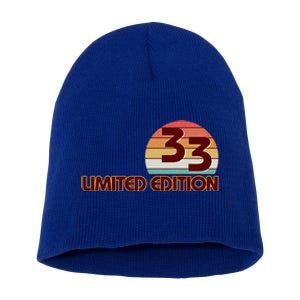 Limited Edition 1933 Retro Sun 90th Birthday Short Acrylic Beanie