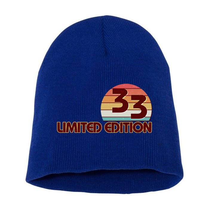 Limited Edition 1933 Retro Sun 90th Birthday Short Acrylic Beanie