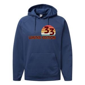 Limited Edition 1933 Retro Sun 90th Birthday Performance Fleece Hoodie