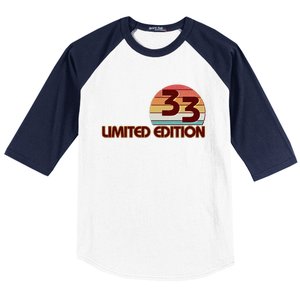 Limited Edition 1933 Retro Sun 90th Birthday Baseball Sleeve Shirt