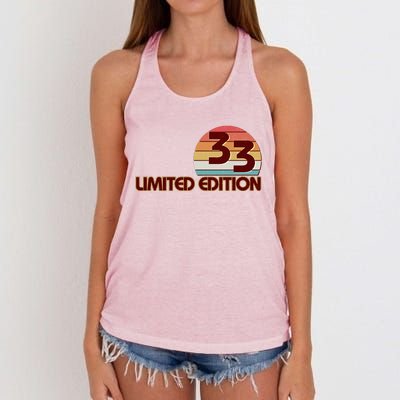 Limited Edition 1933 Retro Sun 90th Birthday Women's Knotted Racerback Tank