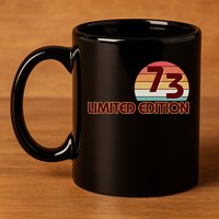 Limited Edition 1973 Retro Sun 50th Birthday 11oz C Handle Ceramic Mug