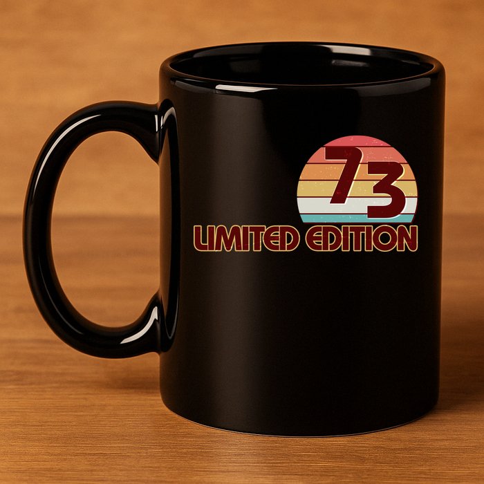 Limited Edition 1973 Retro Sun 50th Birthday 11oz C Handle Ceramic Mug