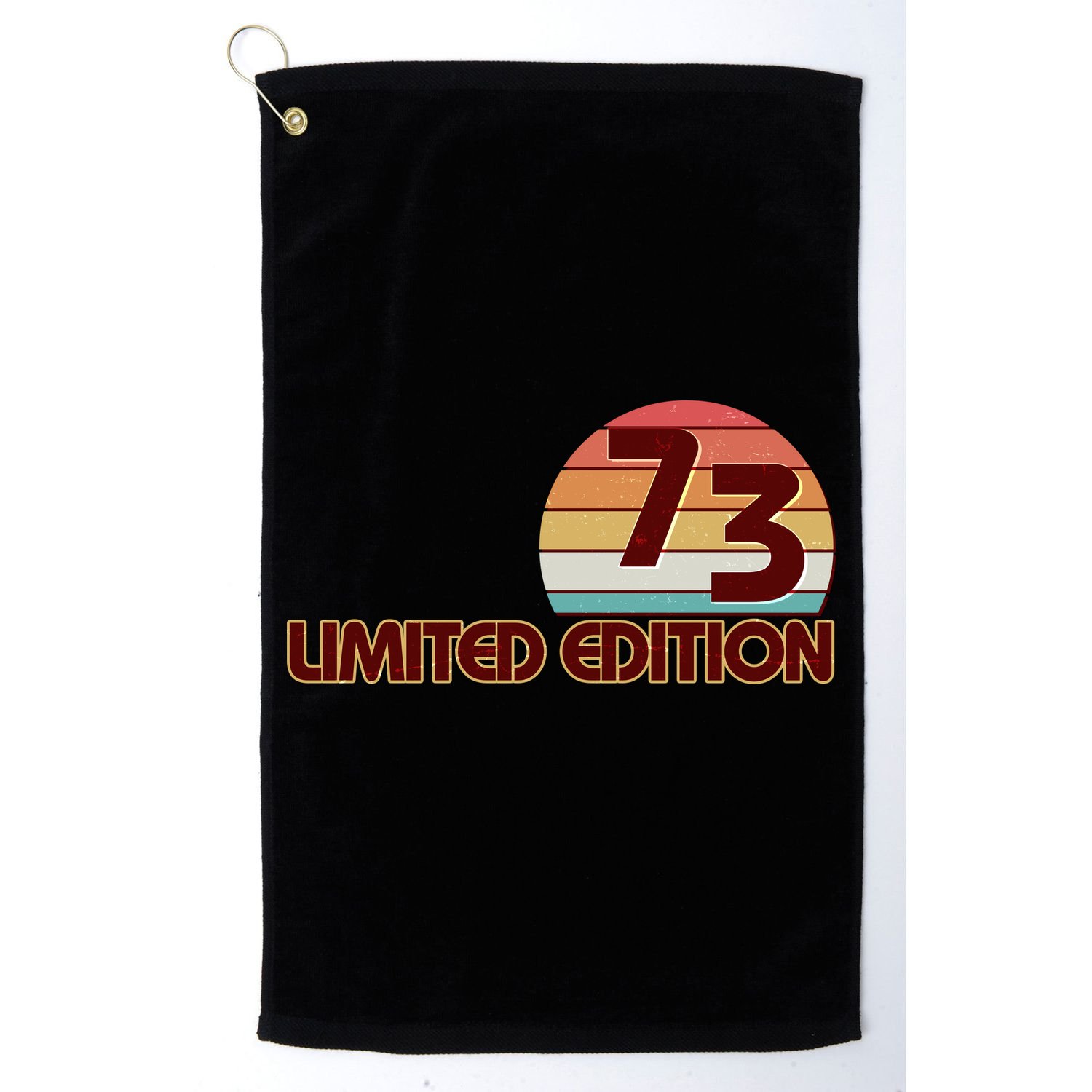 Limited Edition 1973 Retro Sun 50th Birthday Golf Towel