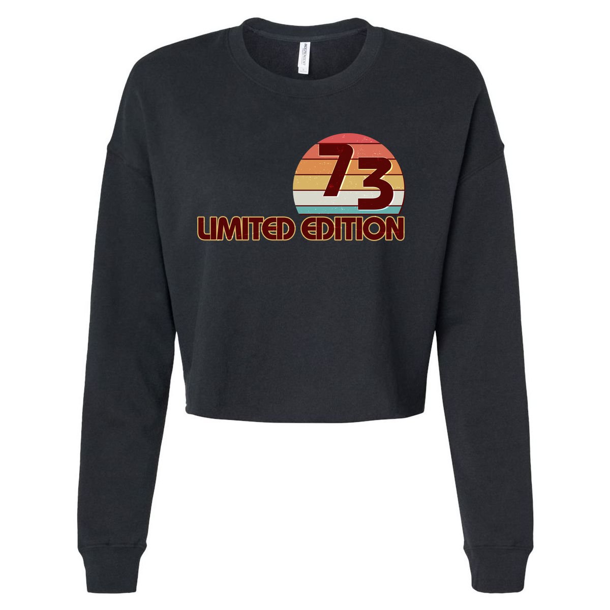 Limited Edition 1973 Retro Sun 50th Birthday Cropped Pullover Crew