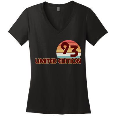 Limited Edition 1993 Retro Sun 30th Birthday Women's V-Neck T-Shirt