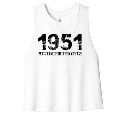 Limited Edition 1951 Birthday 1951 Vintage 1951 Women's Racerback Cropped Tank