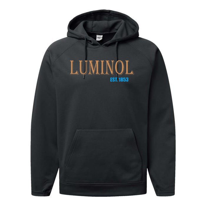 Luminol Est 1853 Crime Scene True Crime Performance Fleece Hoodie