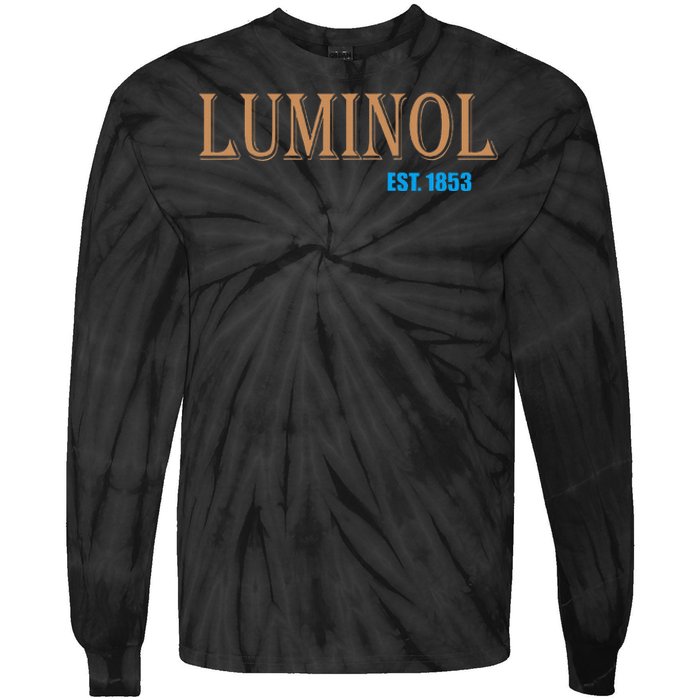 Luminol Est 1853 Crime Scene True Crime Tie-Dye Long Sleeve Shirt