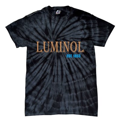 Luminol Est 1853 Crime Scene True Crime Tie-Dye T-Shirt