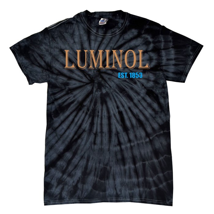 Luminol Est 1853 Crime Scene True Crime Tie-Dye T-Shirt