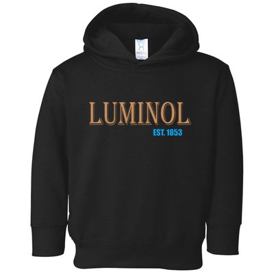 Luminol Est 1853 Crime Scene True Crime Toddler Hoodie