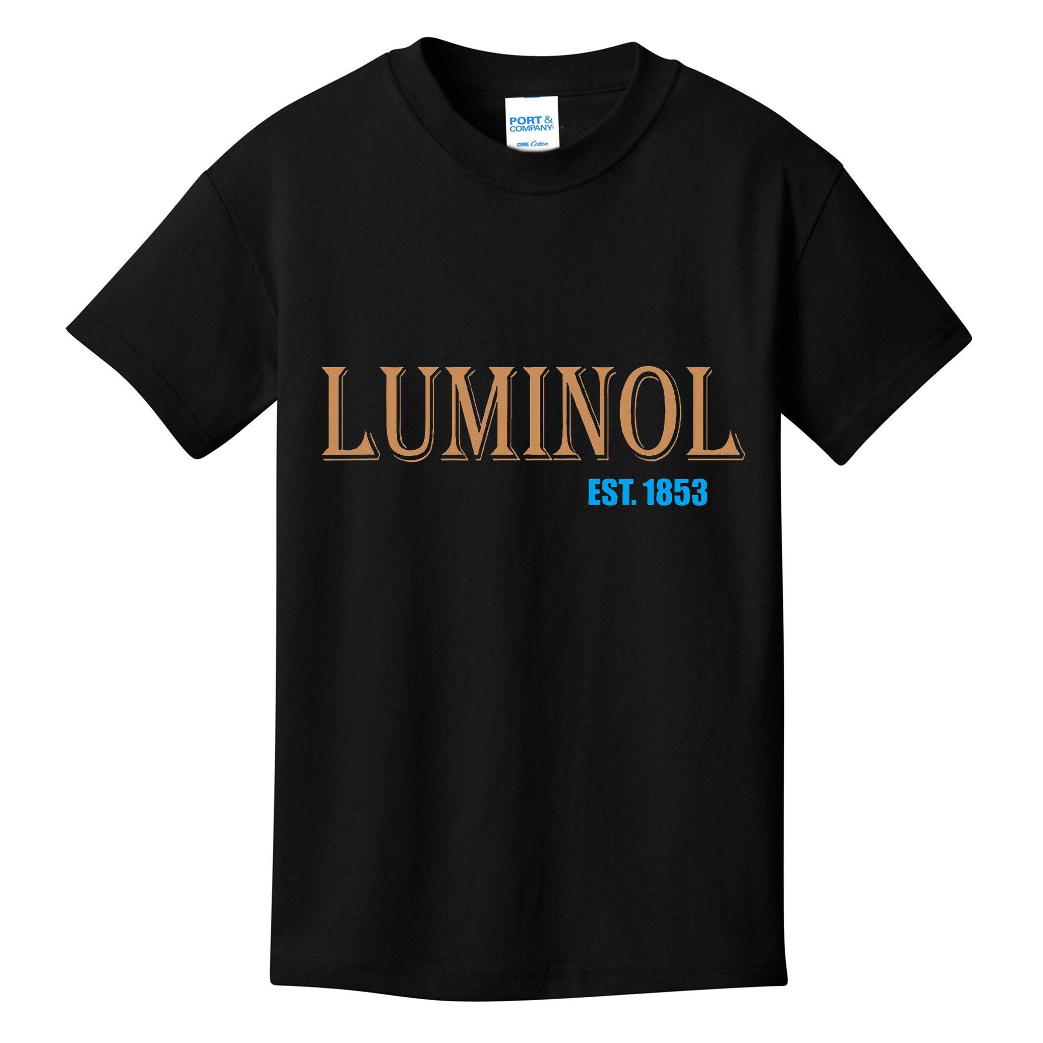 Luminol Est 1853 Crime Scene True Crime Kids T-Shirt