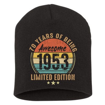 Limited Edition 1953 70th Birthday Gift 70 Years Old Vintage Short Acrylic Beanie