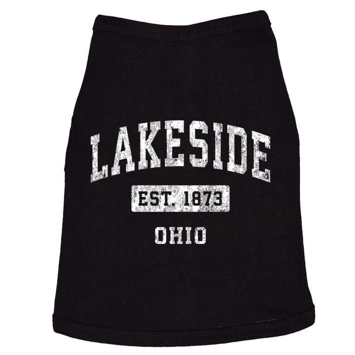 Lakeside Est 1873 Ohio Oh Vintage Established Sports Design Doggie Tank