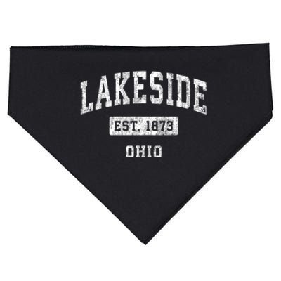 Lakeside Est 1873 Ohio Oh Vintage Established Sports Design USA-Made Doggie Bandana