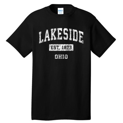 Lakeside Est 1873 Ohio Oh Vintage Established Sports Design Tall T-Shirt