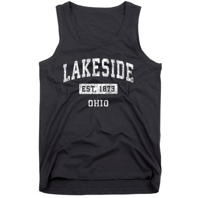 Lakeside Est 1873 Ohio Oh Vintage Established Sports Design Tank Top