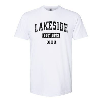 Lakeside Est 1873 Ohio Oh Vintage Established Sports Design Softstyle CVC T-Shirt