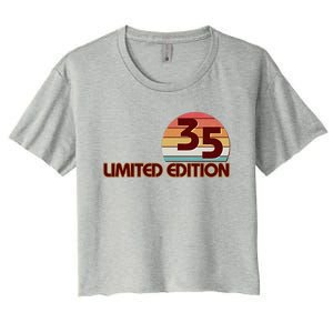 Limited Edition 1935 Retro Sun 90th Birthday Women's Crop Top Tee