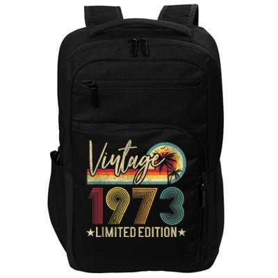 Limited Edition 1973 50th Birthday Gift 50 Years Old Vintage Tank Top Impact Tech Backpack