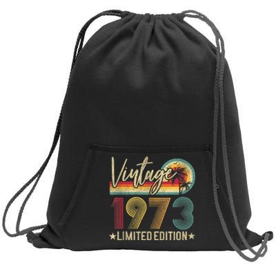 Limited Edition 1973 50th Birthday Gift 50 Years Old Vintage Tank Top Sweatshirt Cinch Pack Bag