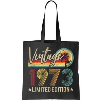 Limited Edition 1973 50th Birthday Gift 50 Years Old Vintage Tank Top Tote Bag