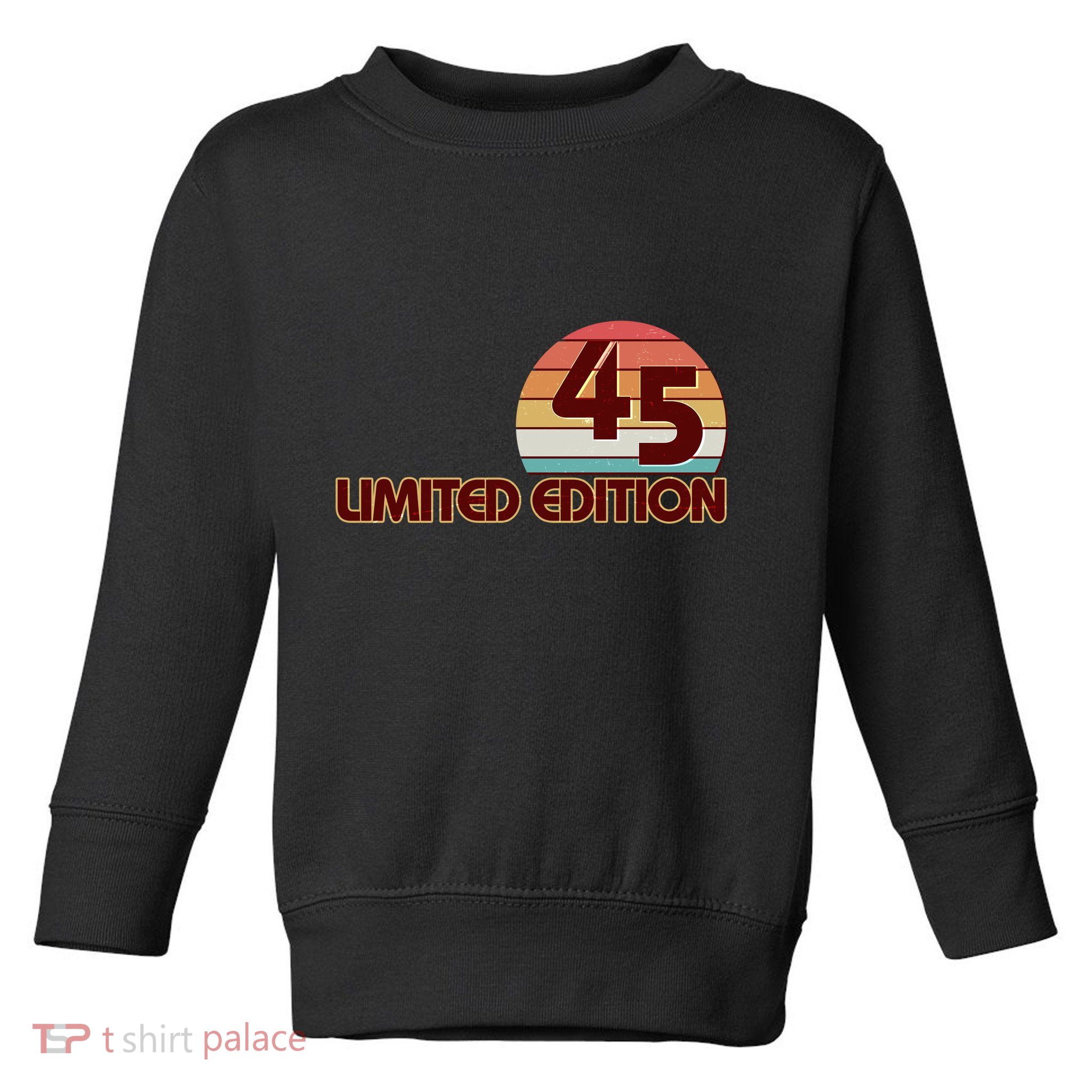 Limited Edition 1945 Retro Sun 80th Birthday Toddler Sweatshirt