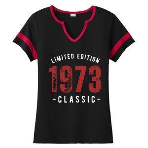 Limited Edition 1973 50th Birthday Ladies Halftime Notch Neck Tee